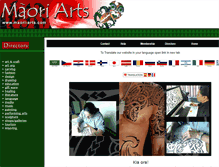 Tablet Screenshot of maori-arts.com